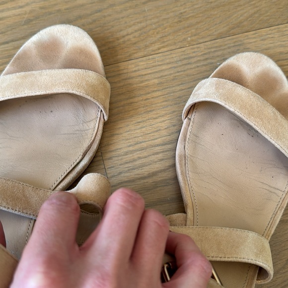 J.Crew Tan Suede Strappy Sandal with Wood Block Heel | Size 8.5 - Picture 10 of 11